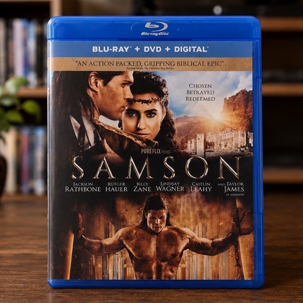 Samson Blu-ray DVD Pure Flix Biblical Epic Jackson Rathbone Billy Zane 13-121